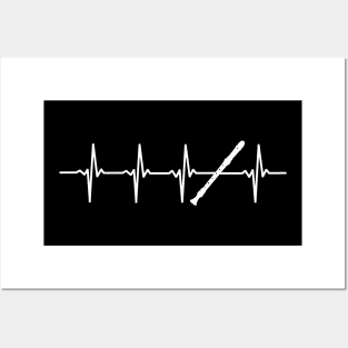 Flute Heartbeat Gift For Flutists Posters and Art